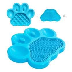 Hundeskl 2 i 1 slow eating grn